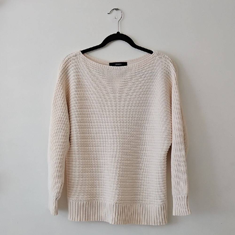 Forever 21 Cream Crew Neck Sweater Cozy Knit